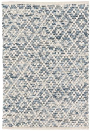 Melange Diamond Blue Handwoven Cotton Rug