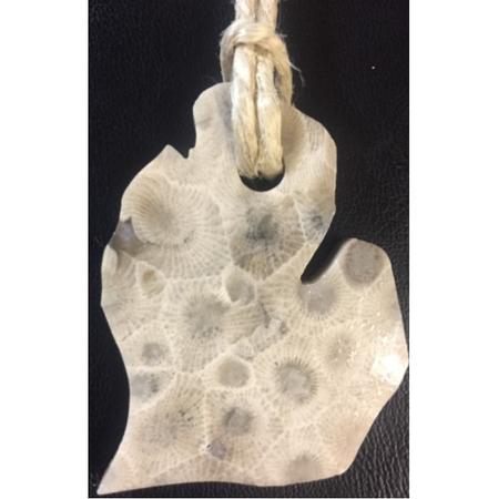 Michigan Made Petoskey Stone Ornament