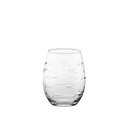 Fish 17oz Stemless Wine Glass