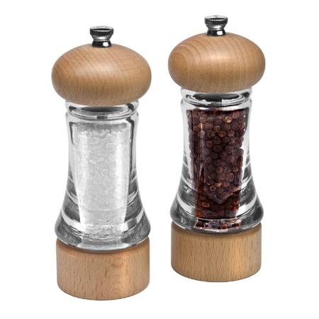 Cole and Mason Beech Wood and Acrylic Salt and Pepper Mill Set