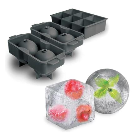 Elements 3 Piece Silicone Ice Cube Tray