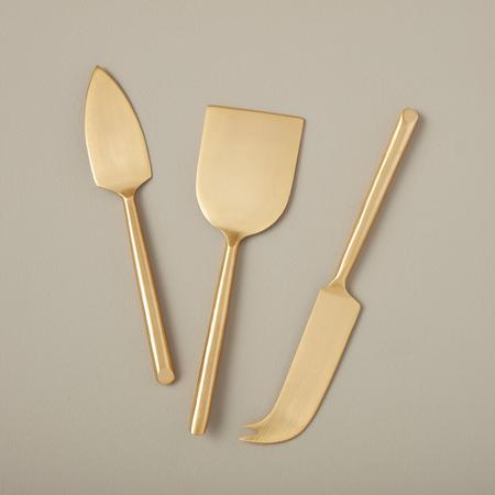 3 Piece Gold Cheese Set