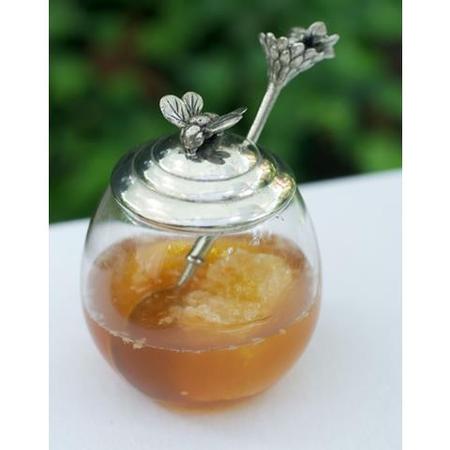 Bee Glass Honey Pot with Spoon