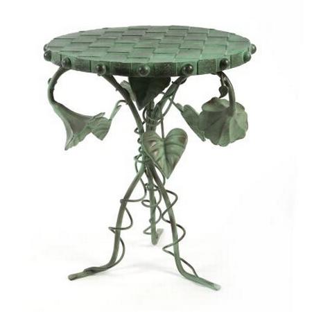 MACKENZIE CHILDS MORNING GLORY ACCENT TABLE