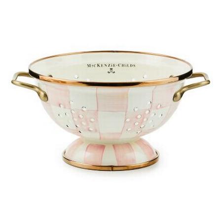 MACKENZIE CHILDS ROSY CHECK SMALL COLANDER