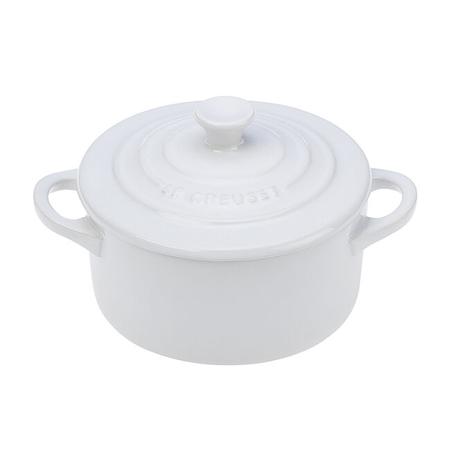 LE CREUSET 8OZ MINI ROUND COCOTTE WHITE