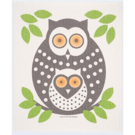 Green Owl Swedish Dish Cloth