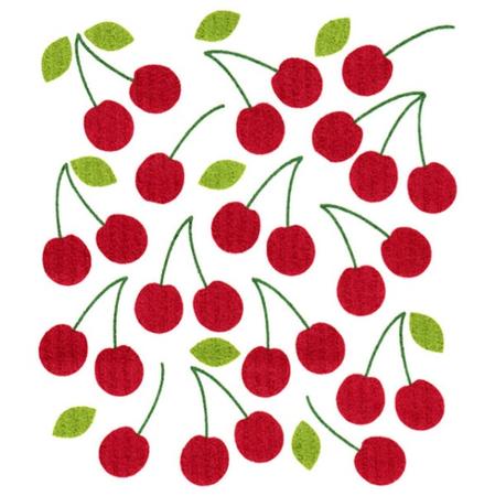 Cherries Swedish Dishcloth