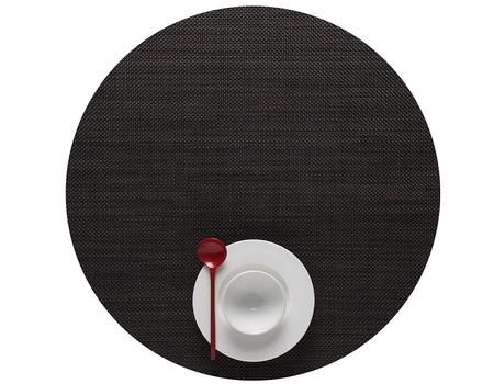 CHILEWICH MINI BASKETWEAVE ROUND PLACEMATS ESSPRESSO