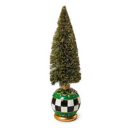 Mackenzie Childs Emerald Luxe Medium Illuminated Bottle Brush Tree