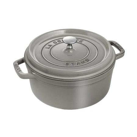 Staub 4 qt, Round, Cocotte, Graphite Grey