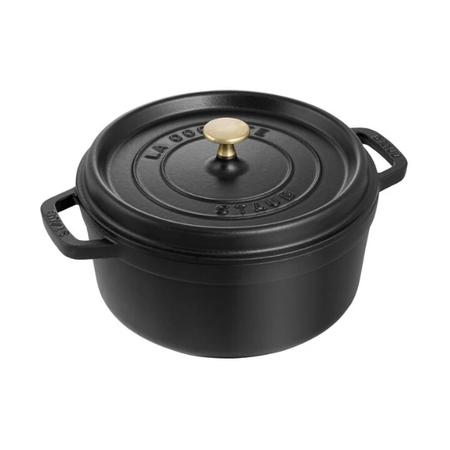 Staub 4 qt, Round, Cocotte, Black