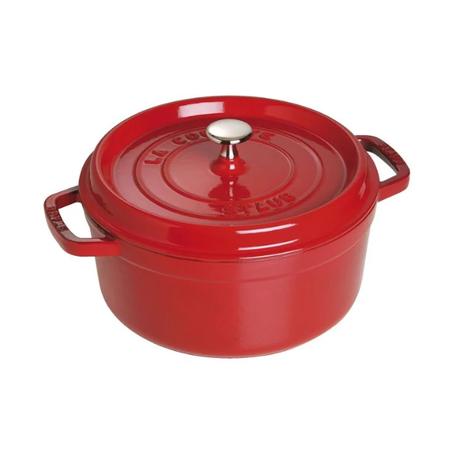 Staub 4 qt, Round, Cocotte, Cherry