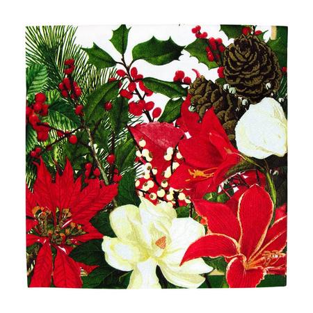 Caspari Christmas Garden Luncheon Napkins