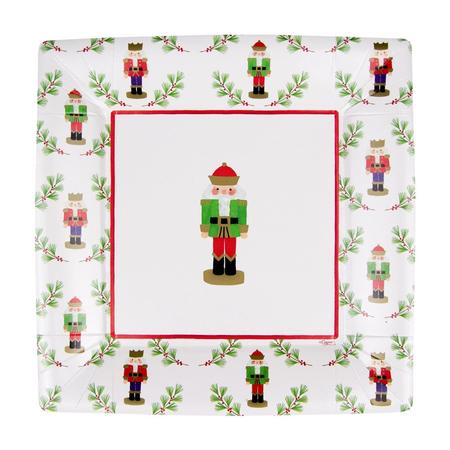 Caspari Little Nutcracker Square Salad & Dessert Plates