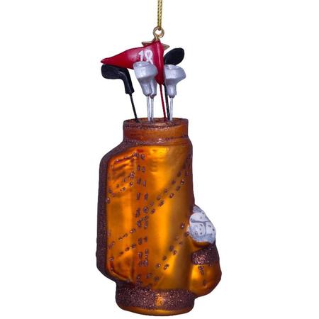 Ornament glass brown golf bag