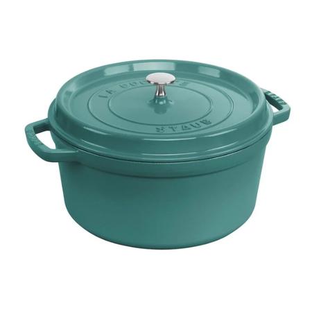 Staub 7qt Round Dutch Oven Turquoise