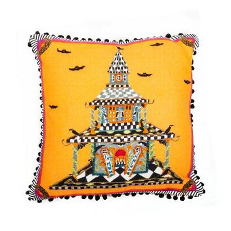 MacKenzie Childs Patience Brewster Spooky House Throw Pillow