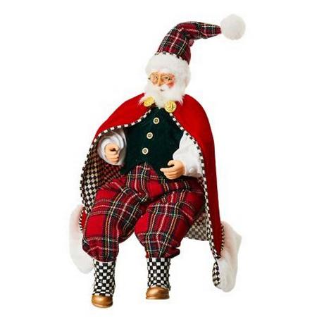 MacKenzie Childs Scottish Sitting Santa