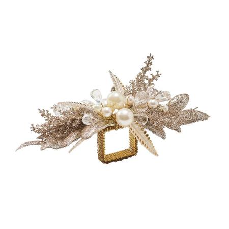 KIM SEYBERT INC Gilded Spray Napkin Ring in Gold & Silver