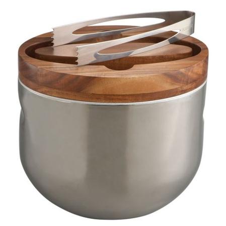 Nambe Mikko Ice Bucket with tongs