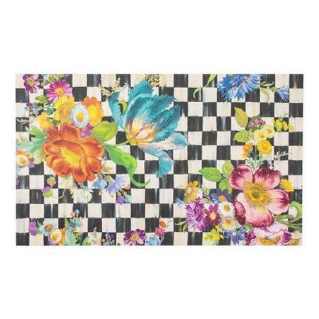 MacKenzie Childs Courtly Flower Market Floor Mat 3' x 5'