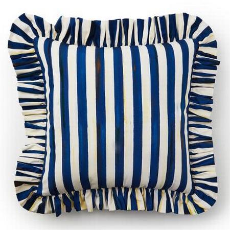 MacKenzie Childs Royal Stripe Throw Pillow