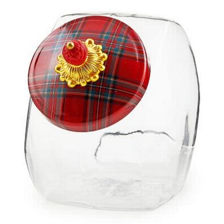 MacKenzie Childs Cookie Jar with Tartan Lid