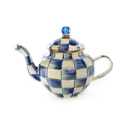 MacKenzie Childs Royal Check 4 cup Teapot