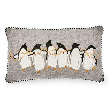 MacKenzie Childs Penguin Lumbar Pillow