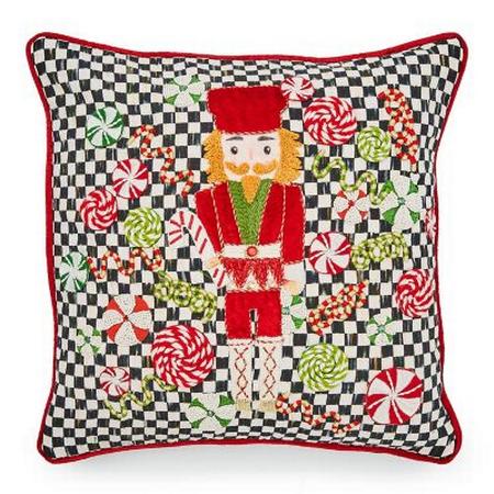 MacKenzie Childs Courtly Check Nutcracker Throw Pillow