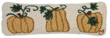 Chandler Four Corners Pumpkins and Vines Hooked Wool Pillow