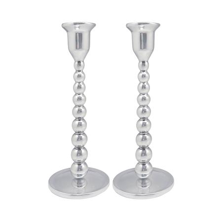 Mariposa Pearled Medium Candlestick Set