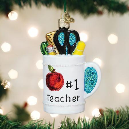 Old World Christmas Best Teacher Mug Ornament