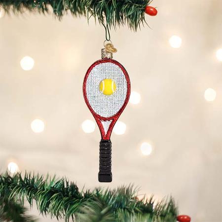 Old World Christmas Red Tennis Racquet Ornament