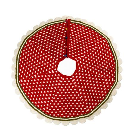 Dot Tree Skirt - Red