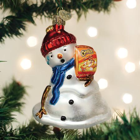 Old World Christmas Flamin' Hot Cheetos Snowman Ornament