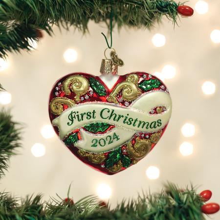 Old World Christmas 2024 First Christmas Heart Ornament