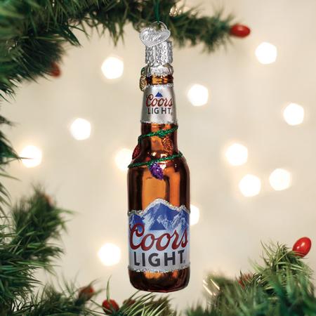 Old World Christmas Holiday Coors Light Bottle Ornament