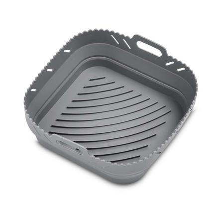 HIC Kitchen Silicone Collapsible Air Fryer Basket Liner, Square, 7qt