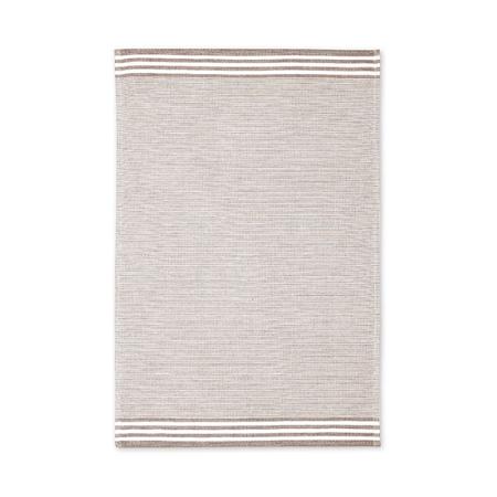 Khaki Modern Stripe Terry Towel