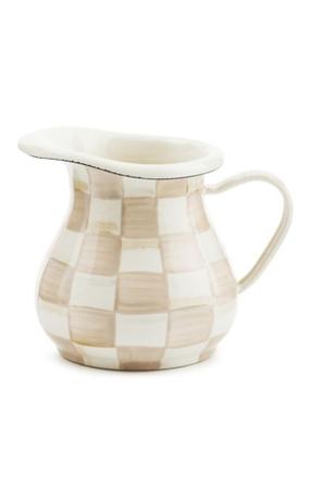 Mackenzie Childs Mocha Check Creamer