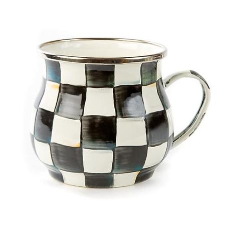 Mackenzie Childs Courtly Check Enamel Mug