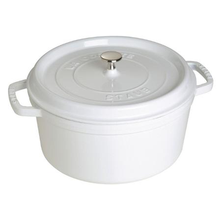 Staub 7qt Round Dutch Oven - White