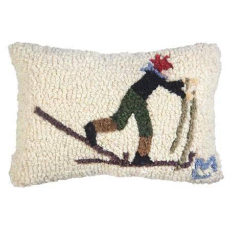 Back Country Skier Pillow