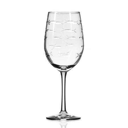 Fish 12oz White Wine Glass