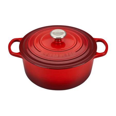 LE CREUSET 5.5 QUART SIGNATURE ROUND DUTCH OVEN CERISE