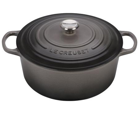 LE CREUSET 9 QUART SIGNATURE ROUND DUTCH OVEN OYSTER