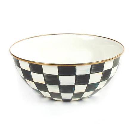 Mackenzie Childs Courtly Check Enamel Everyday Bowl Large