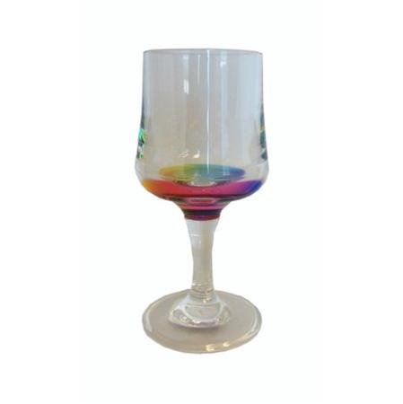 8 oz Rainbow Wine Glass